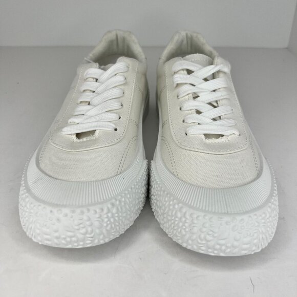 Womens 194309 Marsha White Low Top Canvas Cap Toe Lace Up Size 9 M Sneakers - Picture 3 of 9